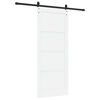 vidaXL Porte coulissante Blanc et Noir 83 x 202 cm Pin massif