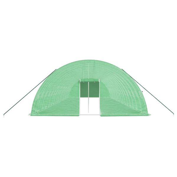 vidaXL Serre avec cadre en acier vert 108 m&sup2; 18x6x2,85 m