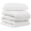 vidaXL Ensemble de Duvet avec oreiller 2 pi&egrave;ces Blanc Microfibre
