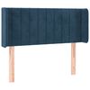 vidaXL Tête de lit avec oreilles Bleu Foncé 83x16x78/88 cm Velours