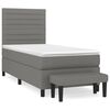 vidaXL Sommier &agrave; lattes de lit avec matelas Gris fonc&eacute; 80x200 cm Tissu