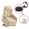 vidaXL Fauteuil inclinable beige tissu microfibre