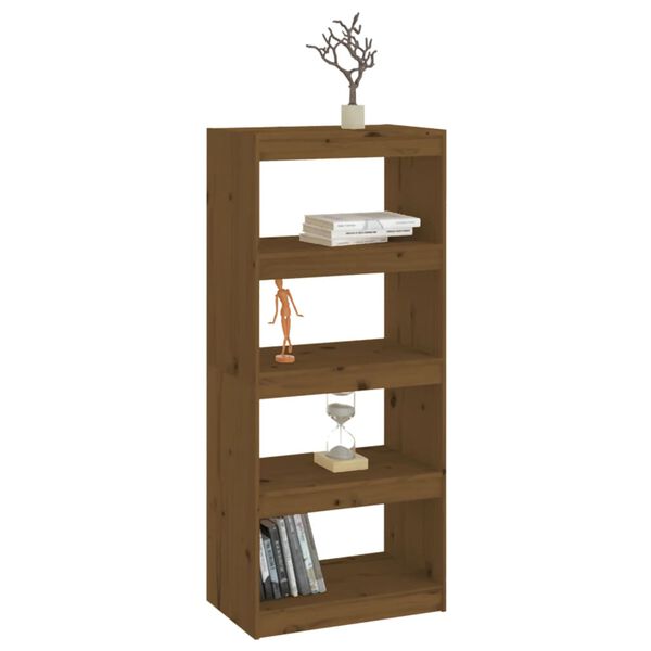 vidaXL Bibliothèque/Séparateur de pièce Marron miel 60x30x135,5 cm Pin