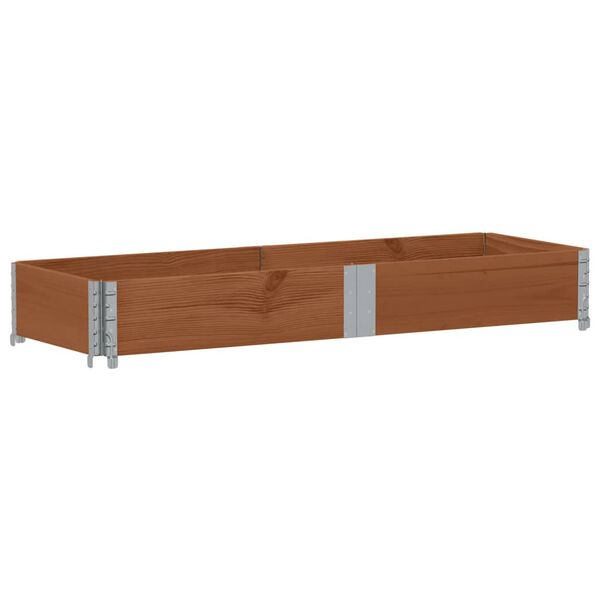 vidaXL Collier de palette marron 150x50 cm bois de pin solide