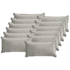 vidaXL Housse de coussin 12 pcs HOUTEN Gris clair 40 x 80 cm