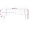 vidaXL T&ecirc;tes de lit Gris fonc&eacute; 200x5x78/88 cm Tissu