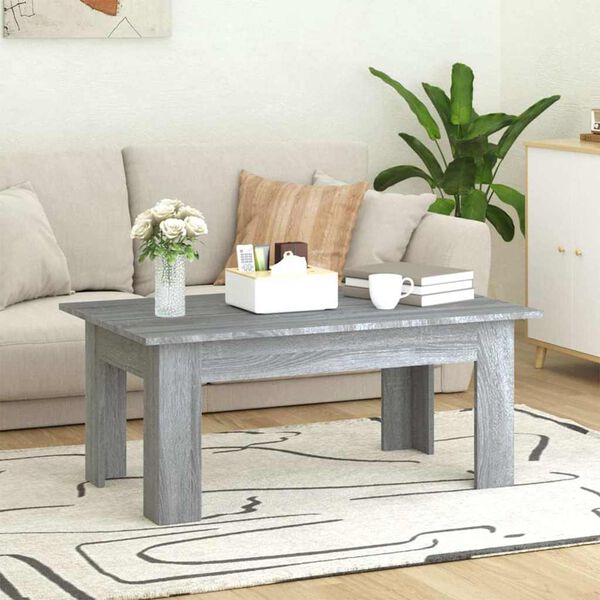 vidaXL Table basse Sonoma gris 100x60x42 cm Bois d'ing&eacute;nierie