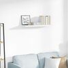 vidaXL &Eacute;tag&egrave;re murale flottante Blanc brillant 80x23,5x3,8 cm MDF