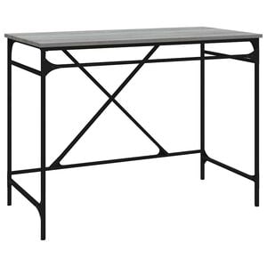 vidaXL Bureau sonoma gris 100x50x75 cm bois d'ing&eacute;nierie et fer