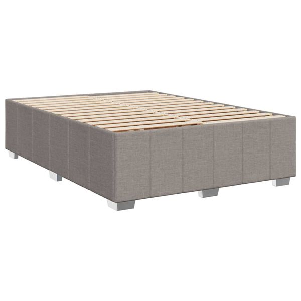 vidaXL Cadre de lit sans matelas taupe 140x190 cm tissu