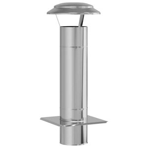vidaXL Extension de Conduit Argent&eacute; 25 x 25 x 65 cm Acier inoxydable