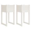 vidaXL Jardini&egrave;res 2 pcs Blanc 40x40x81 cm Bois massif de pin