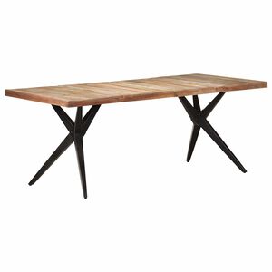 vidaXL Table &agrave; manger 200x90x76 cm Bois de r&eacute;cup&eacute;ration massif