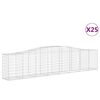 vidaXL Paniers &agrave; gabions arqu&eacute;s 25 pcs 400x50x80/100 cm Fer galvanis&eacute;