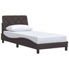 vidaXL Cadre de lit sans matelas marron fonc&eacute; 80x200 cm tissu