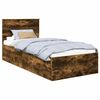 vidaXL Cadre de lit Ch&ecirc;ne fum&eacute; 75 x 190 cm Bois d'ing&eacute;nierie