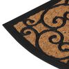 vidaXL Tapis de porte demi-rond 45x75 cm caoutchouc et fibre de coco