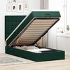 vidaXL Cadre de lit ottoman avec matelas vert fonc&eacute; 90x190 cm velours