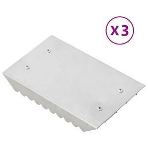 vidaXL &Eacute;trilles 3 pcs argent&eacute; aluminium