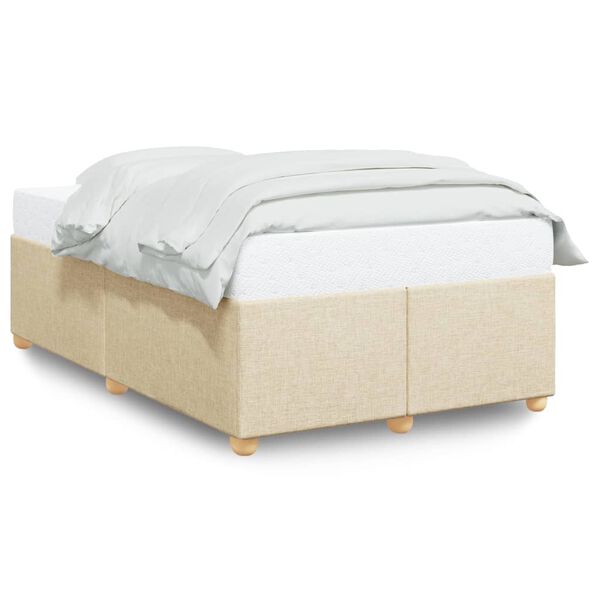 vidaXL Cadre de lit sans matelas cr&egrave;me 120x200 cm tissu