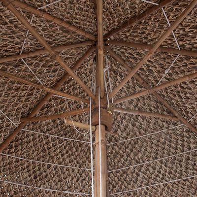 vidaXL Parasol en bambou avec toit en feuille de bananier 210 cm