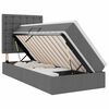 vidaXL Lit avec rangement et LED Gris fonc&eacute; 90 x 190 cm Polyester