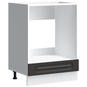 vidaXL Armoire &agrave; four Kalmar noir bois d'ing&eacute;nierie