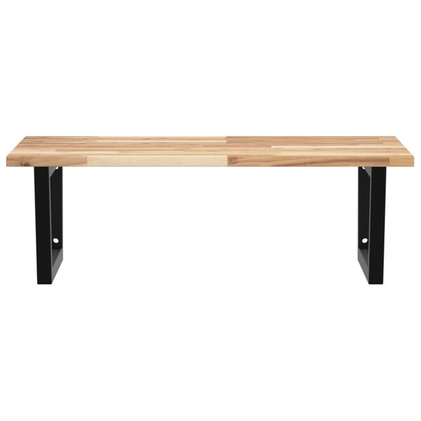 vidaXL &Eacute;tag&egrave;re de vasque murale acier et bois massif d'acacia