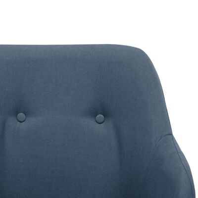 vidaXL Chaise à bascule Bleu Tissu