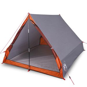 vidaXL Tente de camping en forme de A 2 personnes gris imperm&eacute;able