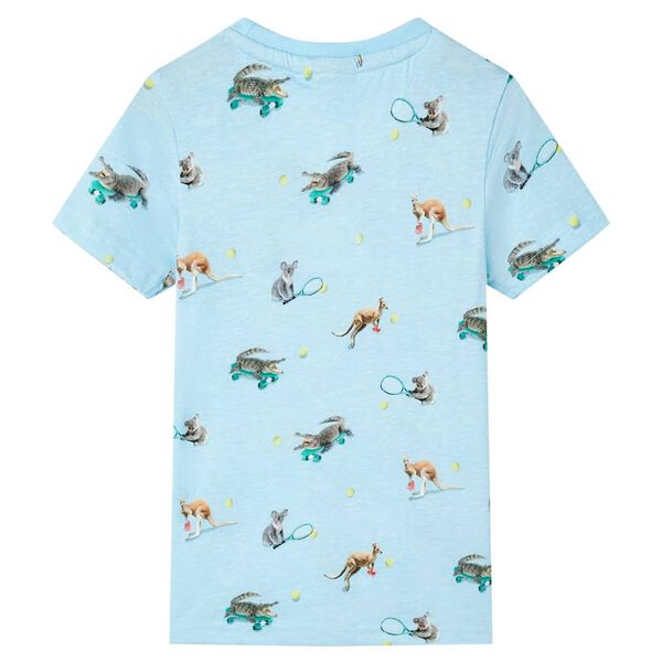 T-shirt pour enfants m&eacute;lange bleu clair 140
