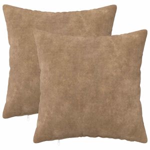 vidaXL Housse de coussin 2 pcs HEERLEN Taupe 30 x 30 cm