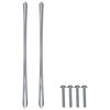 vidaXL Poign&eacute;e 12 pcs Argent&eacute; 107 x 3.6 x 23 mm Acier inoxydable
