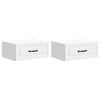 vidaXL Cabinet de chevet mural 2 pc Blanc 49 x 34,5 x 20 cm