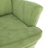 vidaXL Fauteuil à oreilles avec tabouret vert clair velours