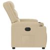 vidaXL Fauteuil inclinable &eacute;lectrique Cr&egrave;me Tissu