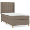 vidaXL Sommier &agrave; lattes de lit avec matelas Taupe 80x200 cm Tissu