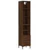 vidaXL Buffet haut Ch&ecirc;ne marron 34,5x34x180 cm Bois d'ing&eacute;nierie