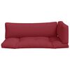 vidaXL Coussins de palette lot de 3 rouge bordeaux tissu