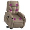 vidaXL Fauteuil inclinable de massage &eacute;lectrique cappuccino similicuir