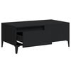 vidaXL Table basse Noir 90x50x36,5 cm Bois d'ing&eacute;nierie