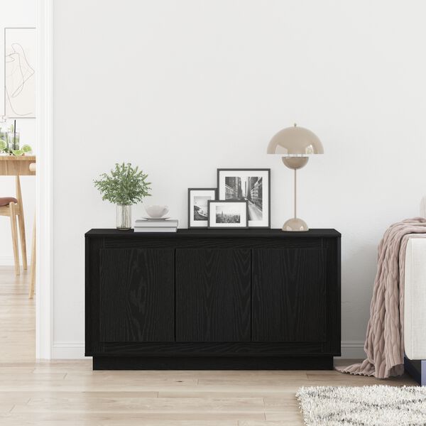 vidaXL Buffet Ch&ecirc;ne noir 102 x 35 x 55 cm Bois d'ing&eacute;nierie