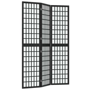 vidaXL Cloison de s&eacute;paration pliable 3 panneaux 120x170 cm Noir