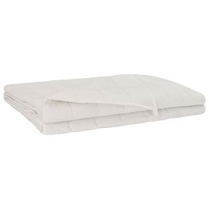vidaXL Couverture Pond&eacute;r&eacute;e Blanc 200 x 200 cm 9 kg 100% Coton 205T