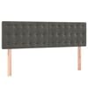 vidaXL T&ecirc;tes de lit Gris fonc&eacute; 144x5x78/88 cm Velours
