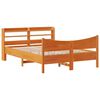 vidaXL Cadre de lit et t&ecirc;te de lit cire marron 120x200 cm bois de pin