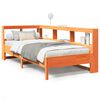 vidaXL Lit biblioth&egrave;que sans matelas cire marron 90x200 cm pin massif