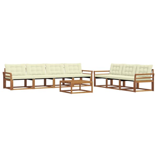 vidaXL Ensemble de canap&eacute;s d'ext&eacute;rieur 8 pcs Naturel et Cr&egrave;me