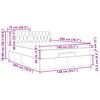 VidaXL Cadre de lit ottoman avec matelas marron fonc&eacute; 140x200 cm tissu