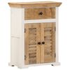 vidaXL Buffet blanc et marron 55x30x73 cm bois de manguier solide brut